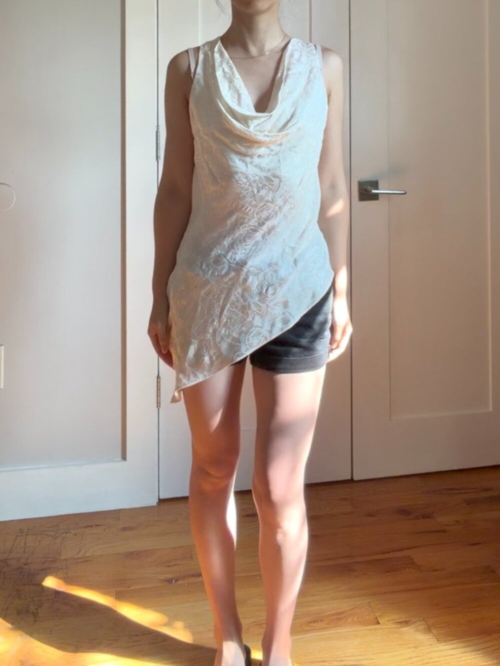 Mango Asymmetrical jacquard top